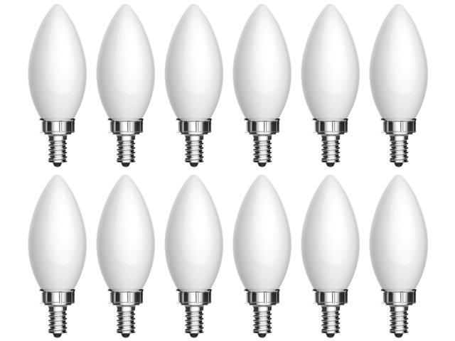 (case of 12) GE Lighting LED Decorative Chandelier Light Bulb, 3.5 watt, 300 lumen, 40 watt replacement, candelabra base, 2700K soft white,...