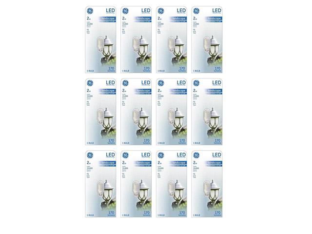 (case of 12 bulbs) GE 2W LED T5 20 Watt Equivalent 170 Lumens Warm White Wedge LED 3000K Landscape Light