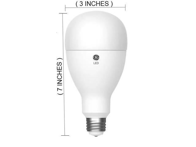 Plump GE ultra bright LED 3-way light bulb, 75/150/250 watt replacement, Soft White, 1100/2310/3900 lumens, exceptionally bright LED A23, frost...