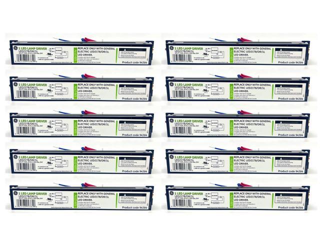 (case of 10) GE Lighting 94384 LED21T8/DR/1L 120/277V 1-LAMP Non-Dimming LED Driver