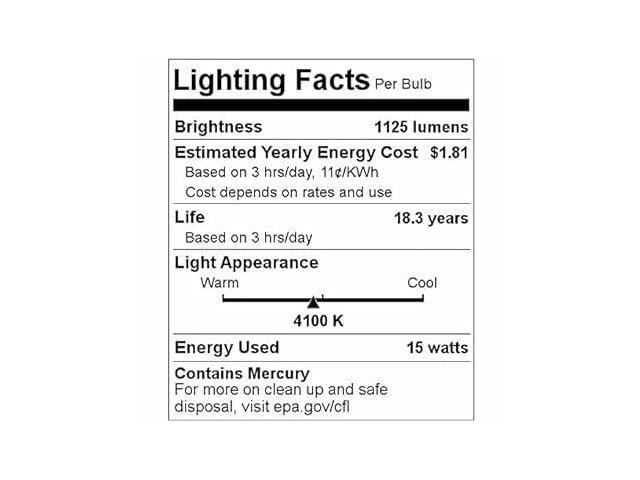 (case of 50) Sylvania 20226 - CF18DD/E/15W/SS/841/ECO Dimmable 4 Pin Base Compact Fluorescent Light Bulb