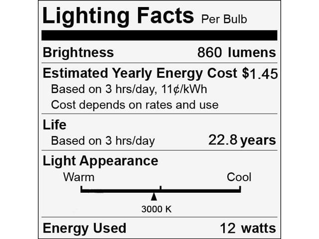 (4 bulbs) GE 67922 LED energy smart PAR30 Spotlight, 12 watt, Dimmable, 3000K, 860 lumens LED light bulb
