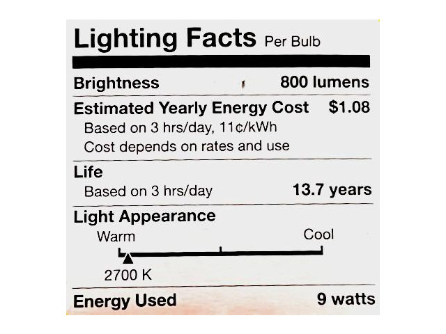 (pack of 3) Sylvania LED Light Bulb, 60 watt equivalent A19, Soft White, Dimmable, 9 watt, 800 lumen