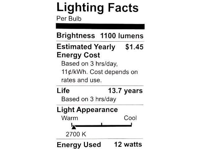 (12 bulbs) GE 65762 LED 75 watt equivalent, Soft White A21 LED Light Bulb, 1100 lumens