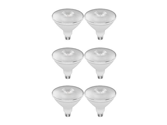 (6 Bulbs) GE Lighting refresh LED Floodlight, Daylight 5000K, PAR38, 15 watt, 1200 lumen (90 watt replacement) LED flood light, Dimmable