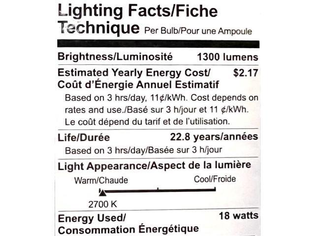 (6 bulbs) GE 94906 Reflector Spot PAR38 LED Light Bulb, 2700K Warm White, Dimmable, 18 watt 1300 lumen LED Light Bulb