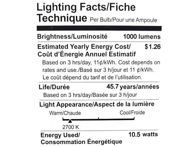(case of 6) GE 93002 2 pin plug-in LED lamp, Frosted Glass, 2700K (warm white), G24d Base