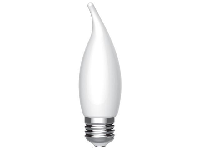 (3 Bulbs) GE Ultra Bright LED Light Bulbs, 100W, Daylight Candle Lights, Frosted Decorative CA12 Light Bulbs, Medium Base