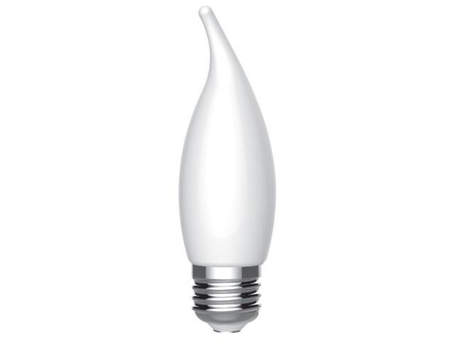 (3 Bulbs) GE Ultra Bright LED Light Bulbs, 100W, Daylight Candle Lights, Frosted Decorative CA12 Light Bulbs, Medium Base