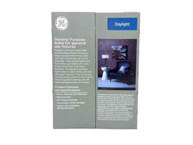 GE classic LED 40 watt equivalent A19 Daylight Dimmable LED Bulb (4 pack)