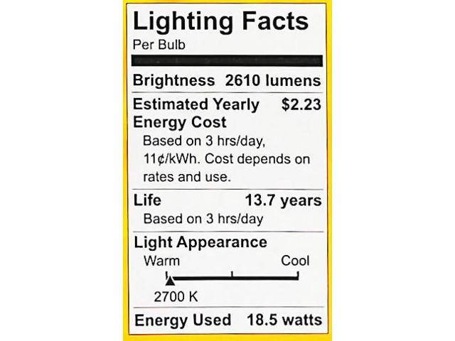GE ultra bright LED A21, 18.5 Watts, 2610 lumens, Dimmable, Soft White 2700K, Outdoor Wet-rated LED UltraBright Light Bulb