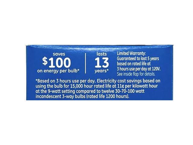 GE refresh LED 3-way Light Bulb, A19 shape, 4, 9, 13 watt emitting 350, 875 and 1250 lumens, Energetic Daylight 5000K, HD Light- enhanced color...