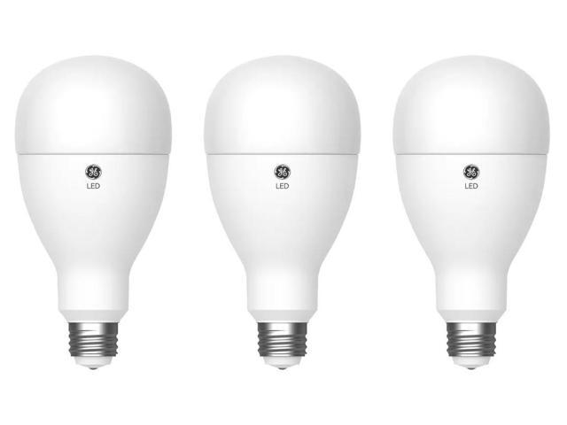 (case of 3 bulbs) Plump GE ultra bright LED 3-way light bulb, 75/150/250 watt replacement, Soft White, 1100/2310/3900 lumens, exceptionally bright...