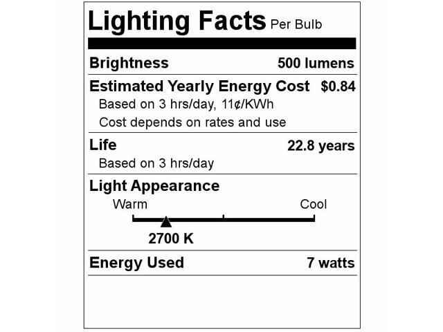 (case of 6) GE Lighting LED Lamp, 7 watt, 120 volt, PAR20, Medium Base, 500 lumens, Dimmable, 80 CRI, 2700 K