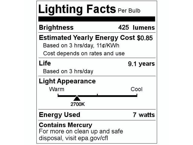 (case of 6) GE Soft White 7 watt Plug-in CFL G23 Base, 5.4-inch F7BX Light Bulb, 2700K Soft warm white, 425 lumen, plug-in biax compact fluorescent