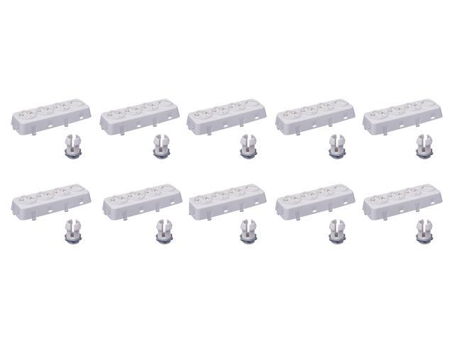(case of 10) Leviton OSFOA-W Fixture-Mounted Offset Adapter Accessory for OSFHU, 3 Position, White
