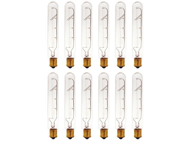 (case of 12 bulbs) GE 14676 Tubular Appliance Bulb 25 watt 220 Lumens, T6.5 Double Contact Bayonet Base 5-9/16 In. Clear