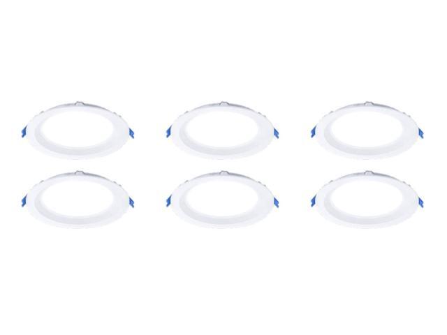 (case of 6) Philips Lightolier LED Downlight, 3 Inch round, Field Selectable lumens and color temperature, white trim, DL3RSLMZ10SCTUW