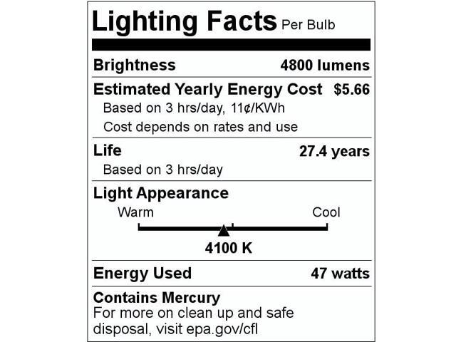 (Case of 40) GE 62022 - F54T5/47W/841/ECO 47-Watt Straight T5 Fluorescent Tube Light Bulb
