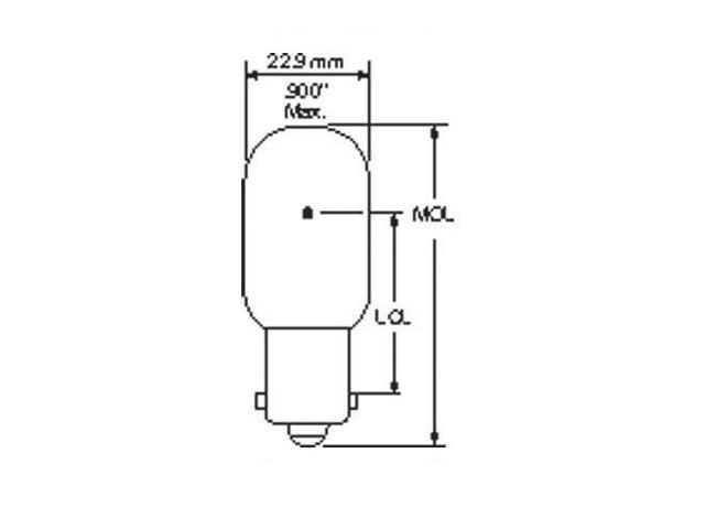 GE 50w 28v T7 Bulb Aircraft; Low Voltage- 1939X UNIT