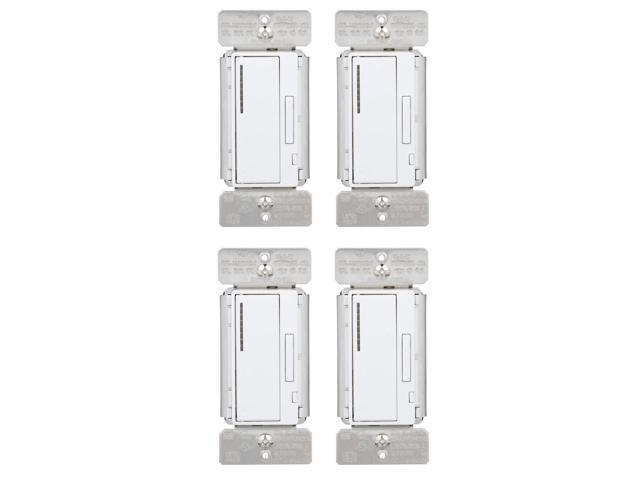 (case of 4) Eaton Z-wave Plus dimmer sitch, White, Single Pole, 120 VAC, 300W Dimmable LED/CFL, 600W incancdescent, Halogen, RF9643-NDW