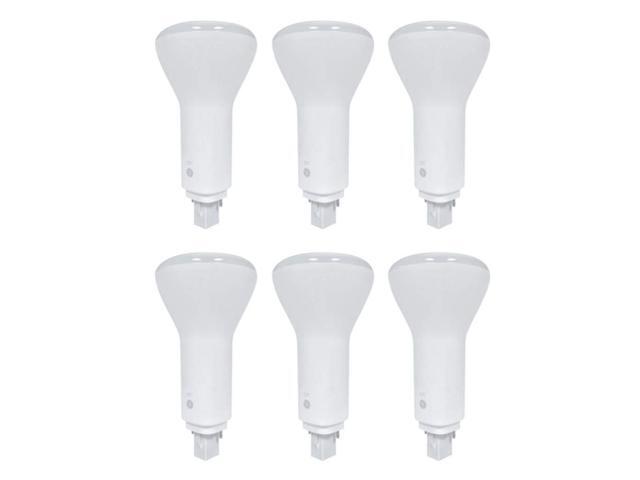 (case of 6) GE 93002 2 pin plug-in LED lamp, Frosted Glass, 2700K (warm white), G24d Base