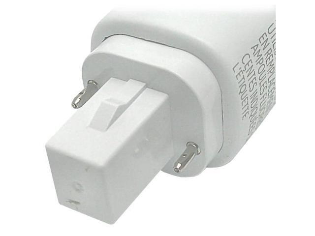 (case of 6) GE 93002 2 pin plug-in LED lamp, Frosted Glass, 2700K (warm white), G24d Base