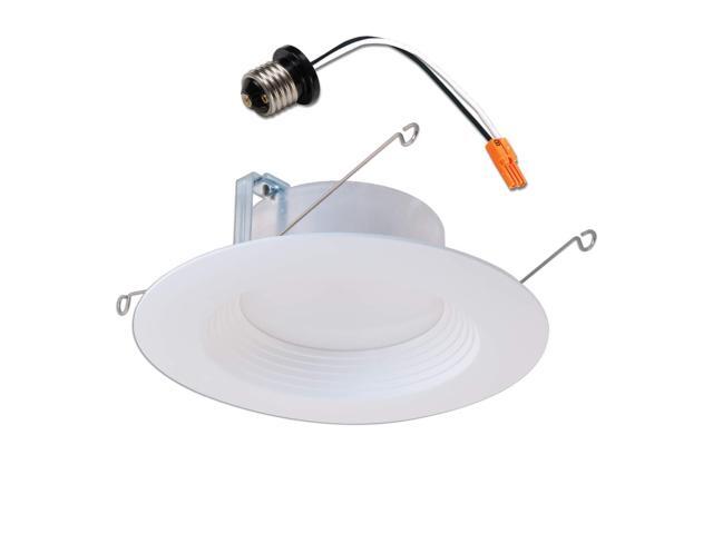 Halo LT 5 inch and 6 inch White Integrated LED Recessed Ceiling Light Retrofit Trim ? 3000K ? Soft White (6 Pack)