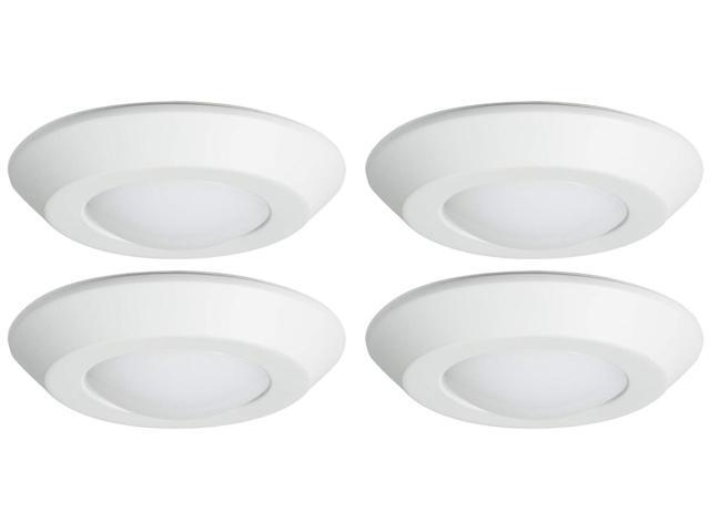(case of 4) HALO BLD 4 in. 3000K Soft White Color Temperature Integrated LED Recessed Surface Mount Trim, 600 lumens, Title 20 Compliant,...