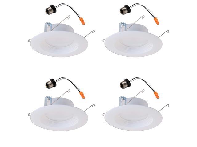 (case of 4) Halo 5 inch and 6 inch LED Recessed Retrofit Downlight, 90 CRI, Title 20 Compliant, 3000K, 600 lumens, Dimmable Soft White Recessed...