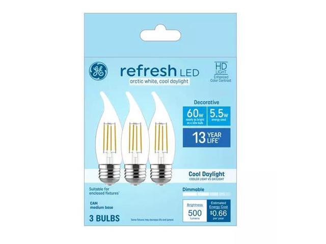 GE 60-Watt EQ CAM Cool Daylight Medium Base (e-26) Dimmable LED Light Bulb (3-Pack) Item #5189105 Model #93130686