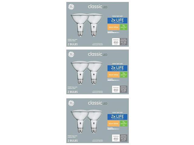(quantity of 6 bulbs) GE Classic LED PAR30 Longneck, 75 W Equivalent, Dimmable Spot Warm White