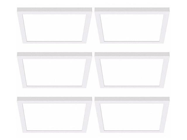 (case of 6) Hubbell Litebox Edge-Lit Surface LED Downlight, 8 inch square, white, Selectable Color Temperature, 1750 lumens, 20 watts, 120-277V,...