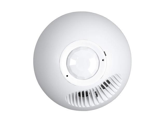 HUBBELL LIGHTING OMNI Line Voltage Ultrasonic and PIR Ceiling Sensor OMNIDT1000BP1277, Off White