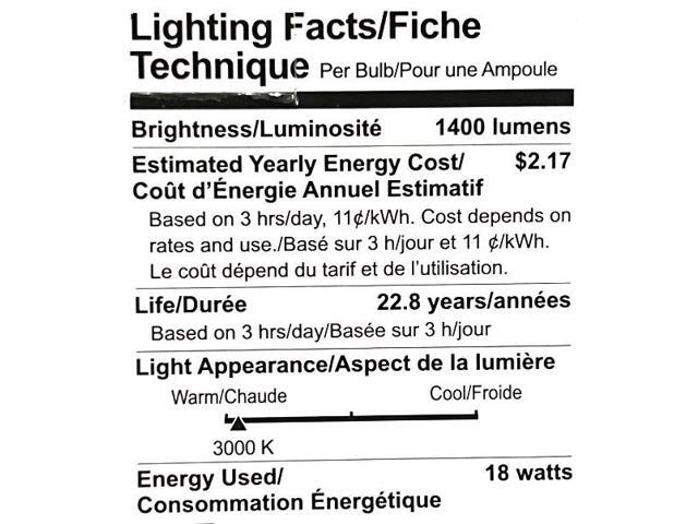 GE 75078 LED PAR30 Reflector Flood LED Light bulb, 18 watt, 1400 lumen, 3000K warm white, medium base