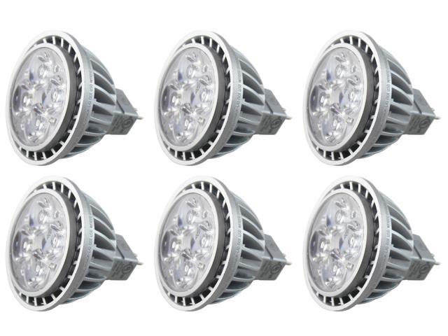 GE 69919 LED MR16, 7 watt, 390 lumens, 3000K Warm White, GU5.3 (2pin) base, 12v, LED7DMR16D830/15 (case of 6)