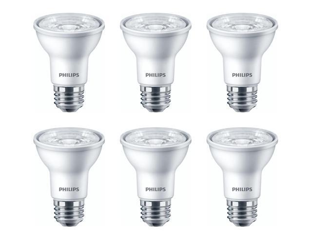 Philips LED FLood Light Bulb, PAR20, 2700K, 8.5 watts, 600 lumens, medium base, 8.5PAR20/PER/927/F25/DIM/EC/120V, 53526 (case of 6)