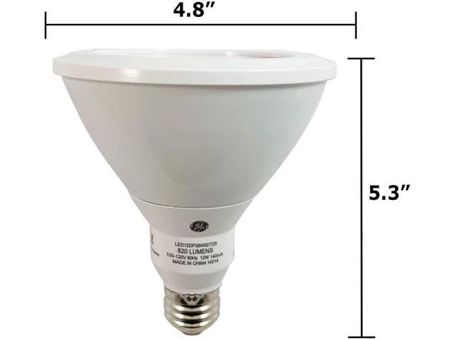 (case of 6) GE LED PAR38 - 12 Watt - 820 lumens- 90W Equal - - 40 Deg. Flood - 2700K Warm White - GE 63343