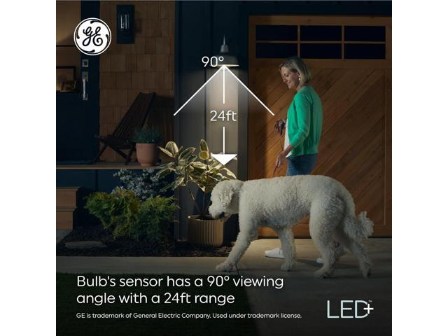 GE LED+ Motion Sensing LED Light Bulb, 12 watts, 1100 lumens, 75 watt replacement, warm white, lights automatically when motion is detected, LED...