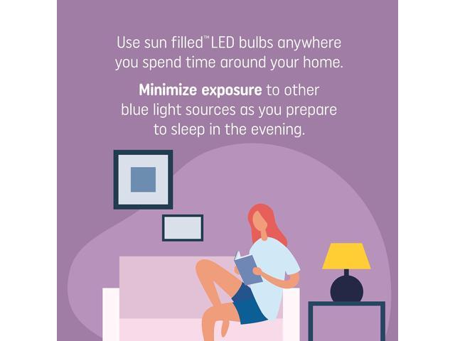 GE Lighting Sun Filled LED Light Bulb, 60 Watt Replacement, Daylight, 97 CRI, Medium Base, A21, Dimmable (Pack of 1)