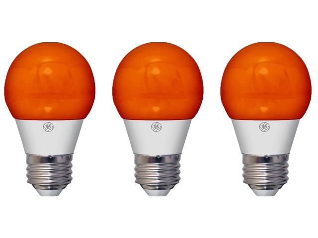 GE Lighting Orange LED A15 Party Light, Happy Party Bulb with Medium Base, 3-Watt, 45 Lumen, Exuberant Orange, (case of 3 bulbs)