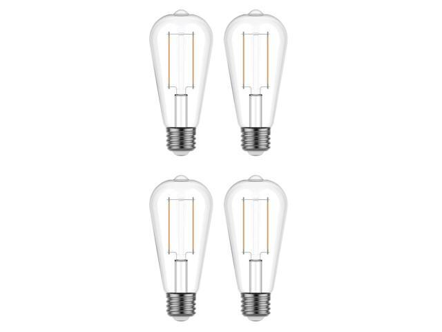 GE reveal LED ST19, pure clean HD light, 4 watt, 300 lumen, dimmable, GE's best light technology, medium base, 4 bulbs
