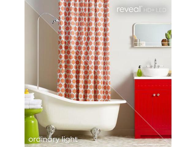 GE reveal LED A19, 100 watt equivalent, 11 watts 1140 lumens, HD Light, Dimmable, medium base, pure, clean reveal HD light (4 bulbs)