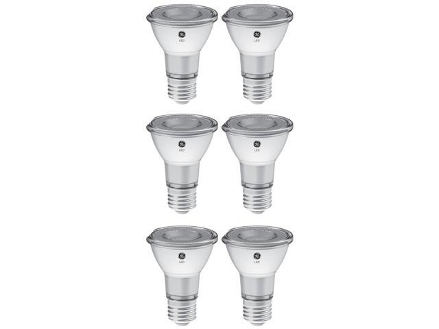 GE classic LED PAR20 Indoor Floodlight, 7 watts, 600 lumens, Daylight, Dimmable, Medium base, 50 watt equivalent, (case of 6 bulbs)