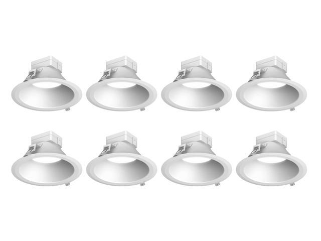 (case of 8) Hubbell Canless LED LiteBox Downlight, 8 inch round, 3000 lumen, warm white selectable (2700K, 3000K, 3500K) 90 CRI, 37 watt, Dimmable,...