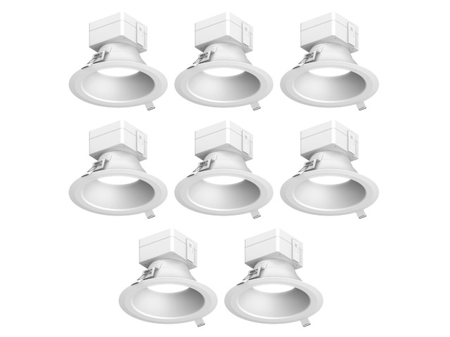 (case of 8) Prescolite LiteBox Commercial Downlight, 8 inch round, cool white se
