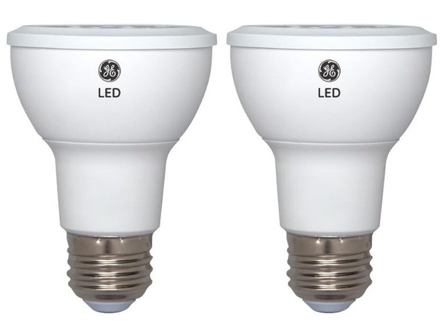 (2 bulbs) GE LED PAR20 Warm White Dimmable Indoor Spotlight, 50-Watt Equivalent, 520 Lumens, 3000K warm white, 7 watt, HD Light exceptional color...