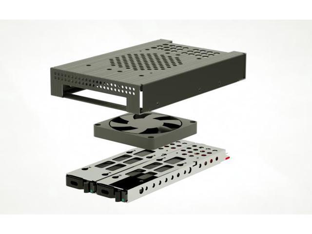 Athena Power BP-M22NVME8350, 3.5' Bay NVMe M.2 Backplane Cage for 2X PCIe NVMe M.2 SSDs with SlimSAS 4i Connectors