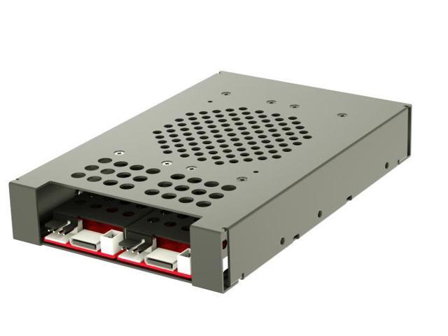 Athena Power BP-M22NVMEO350, 3.5' Bay NVMe M.2 Backplane Cage for 2x M.2 PCIe NVMe SSDs with 2x Oculink 4i Connectors