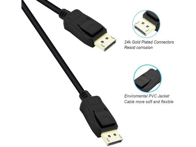 4K DisplayPort to DisplayPort Cable (DP to DP Cable, Display Port Cable) 6 Feet - 4K 60Hz, 2K 144Hz Monitor Support,Black